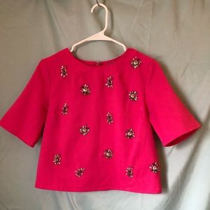 Harper Pink Jeweled Top: Size S